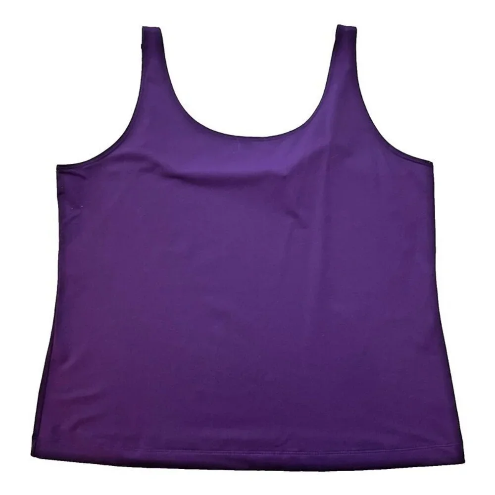 Chico's - Women's Size XL Tank Top Scoop Neck Strap Sleeve Purple Stretch - Picture 1 of 7